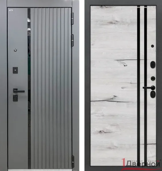 Входная дверь Вертикаль Графит