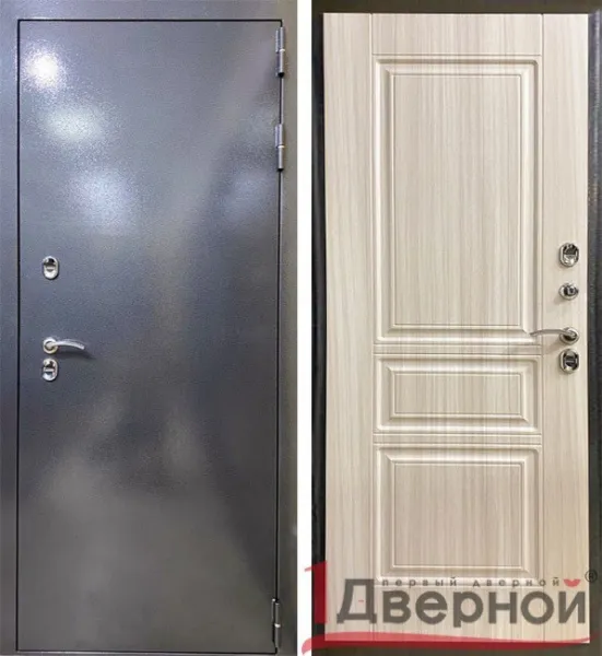 Входная дверь Аляска Серебро сандал (Термо)