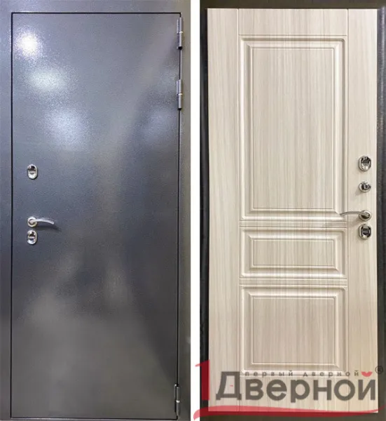 Входная дверь Аляска Серебро сандал (Термо)