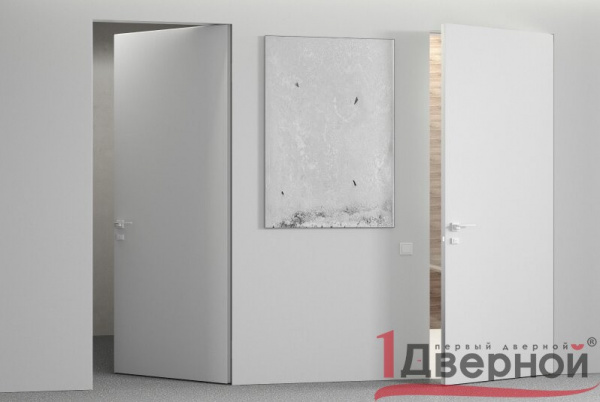 Скрытая дверь Invisible (кромка с 4х сторон анод серебро)